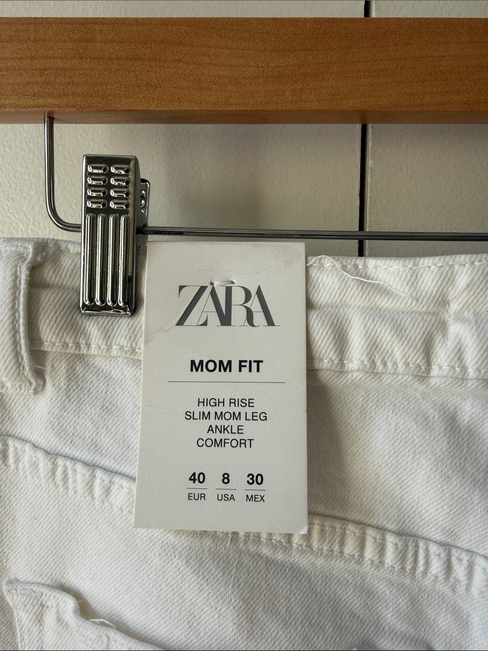 NWT Zara Women’s White Ankle Jeans - Picture 3 of 4
